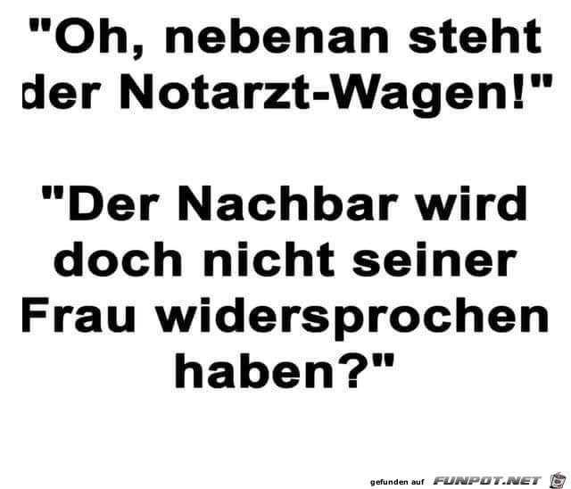 Notarztwagen beim Nachbarn