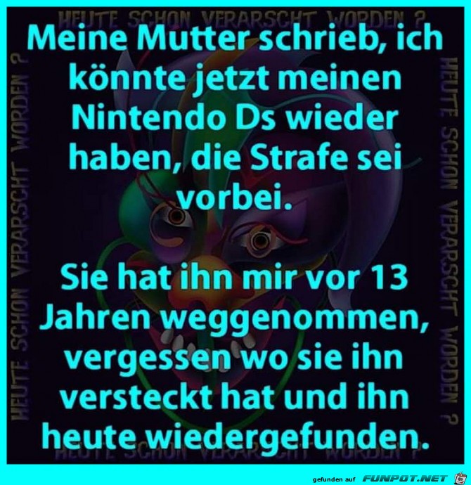 Strafe ist aufgehoben