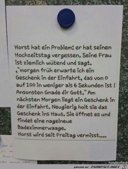 horst hat ein problem horst hat ein problem