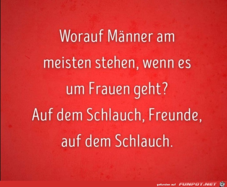 auf dem Schlauch auf dem Schlauch