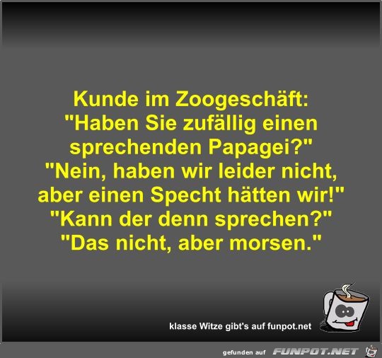 Kunde im Zoogeschft