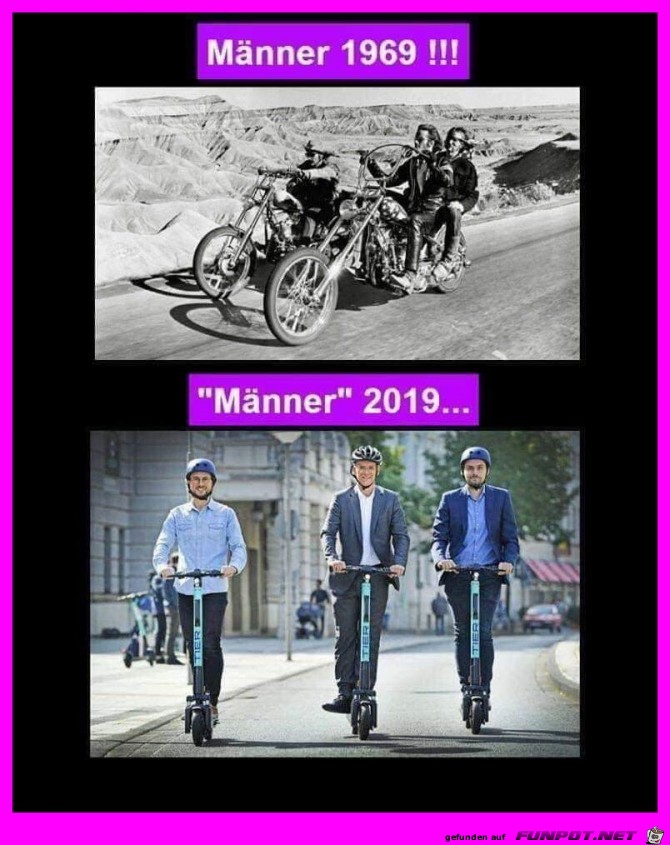 Mobile Männer vor 50 Jahren und heute Mobile Männer vor 50 Jahren und heute