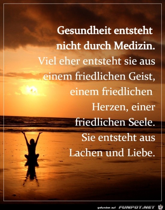 Gesundheit entsteht nicht durch Medizin Gesundheit entsteht nicht durch Medizin