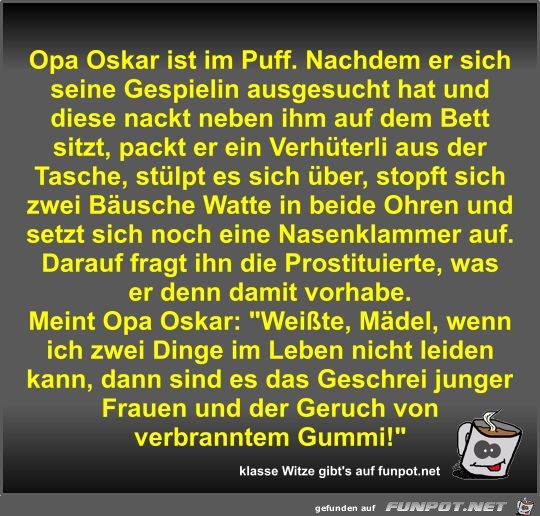 Opa Oskar ist im Puff