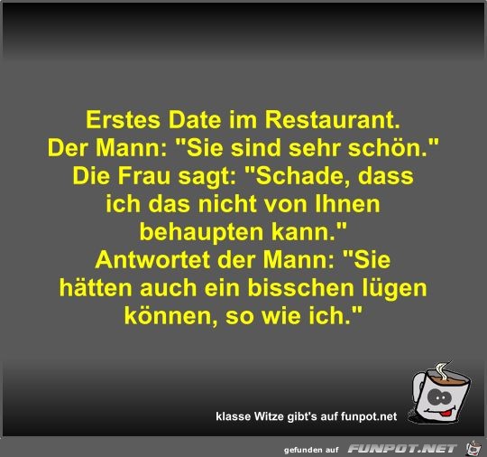 Erstes Date im Restaurant