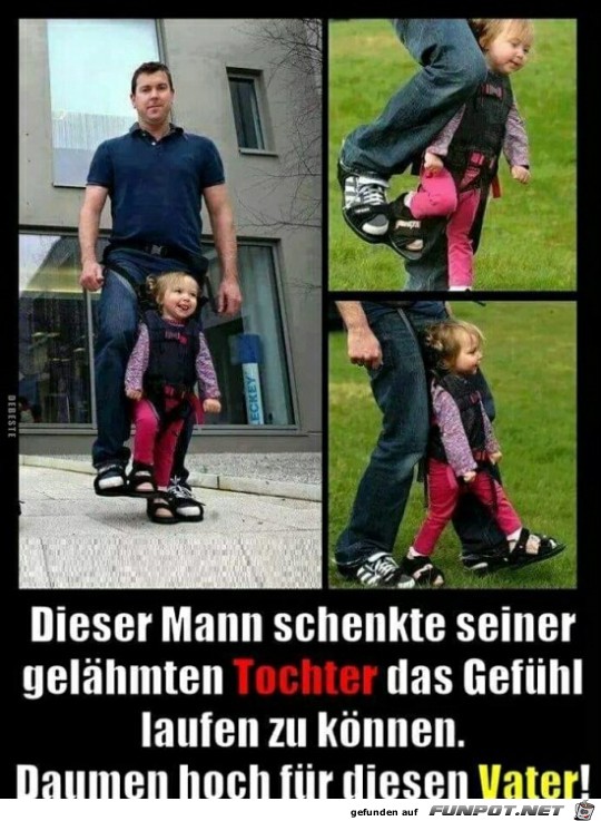 Daumen hoch für diesen Vater Daumen hoch für diesen Vater