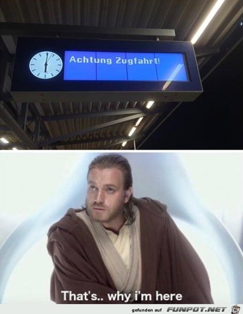 Achtung Zugfahrt