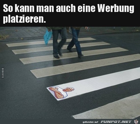 so kann man auch eine Werbung platzieren