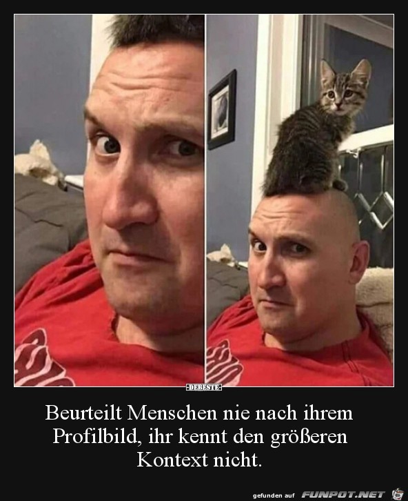 Beurteilt Menschen nie nach ihrem Profilbild