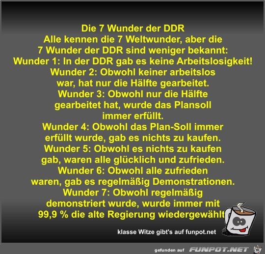 Die 7 Wunder der DDR Die 7 Wunder der DDR