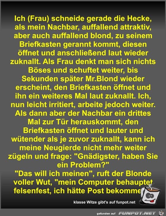 Ich (Frau) schneide gerade die Hecke Ich (Frau) schneide gerade die Hecke