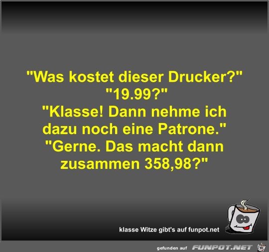 Was kostet dieser Drucker?