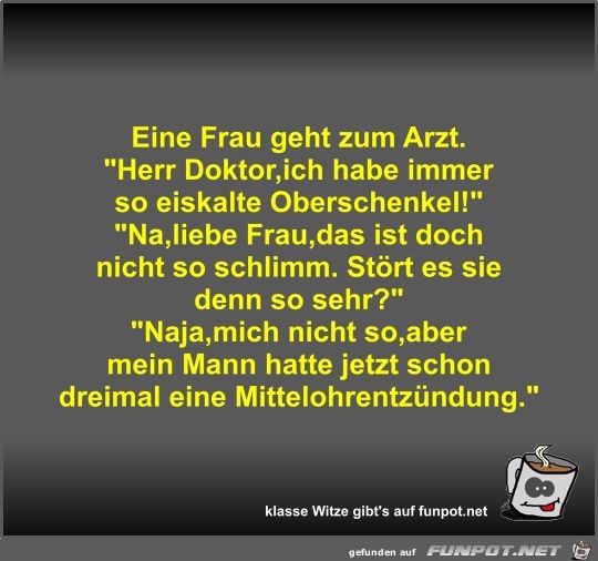 Eine Frau geht zum Arzt