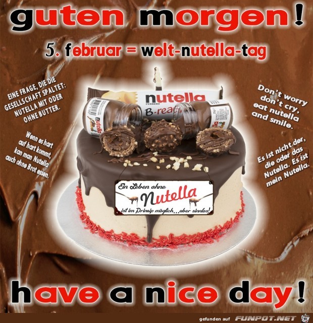 Welt Nutella Tag Welt Nutella Tag
