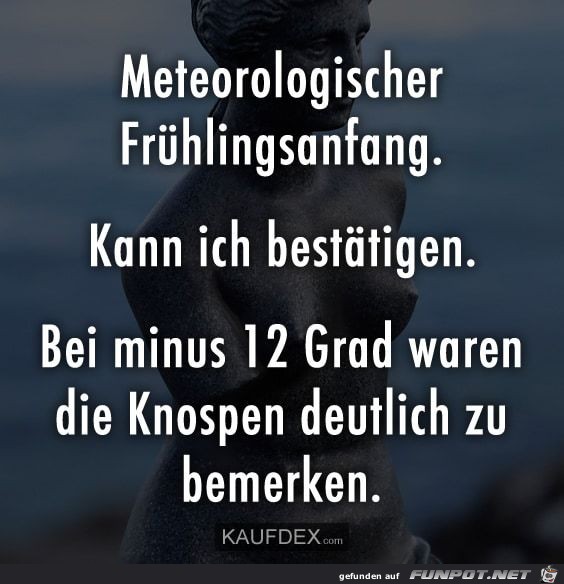 Meteorologischer Fruehlingsanfang