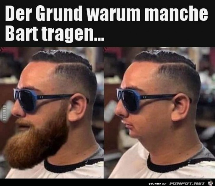 Der Grund warum manche Bart tragen Der Grund warum manche Bart tragen