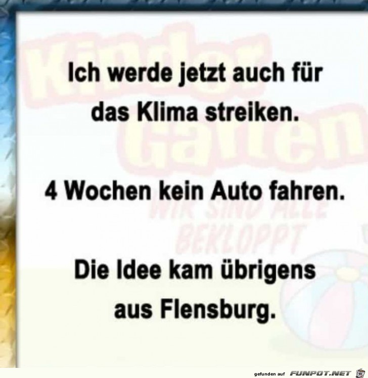 Ich werde jetzt auch fr das Klima streiken