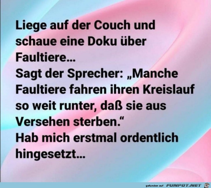 Liege auf der Couch,.......