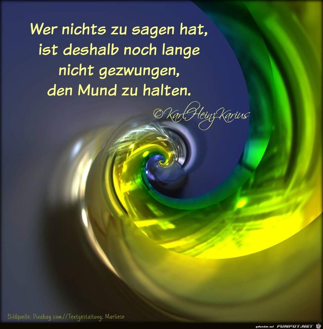 wer nichts zu sagen hat