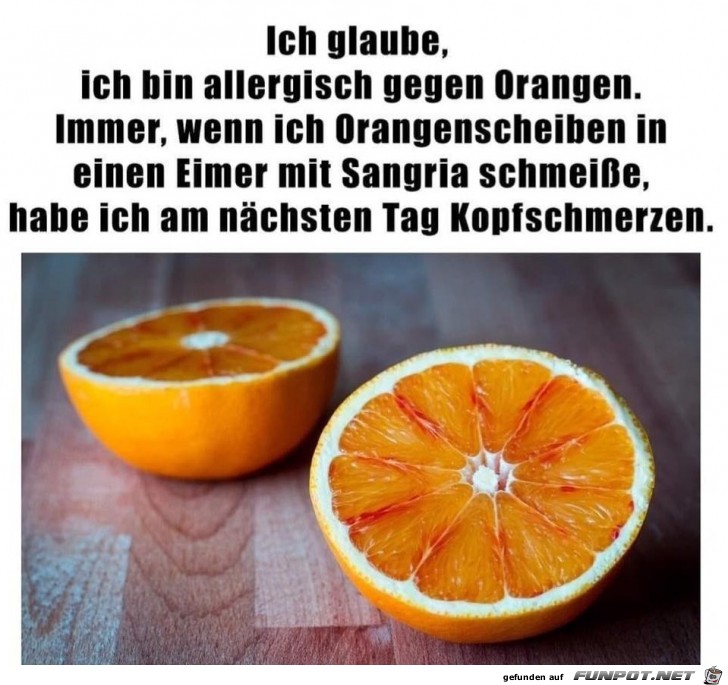 Diese Orangenscheiben bereiten mir Kopfweh