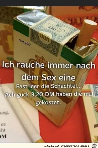 Ich rauche immer nach dem Sex