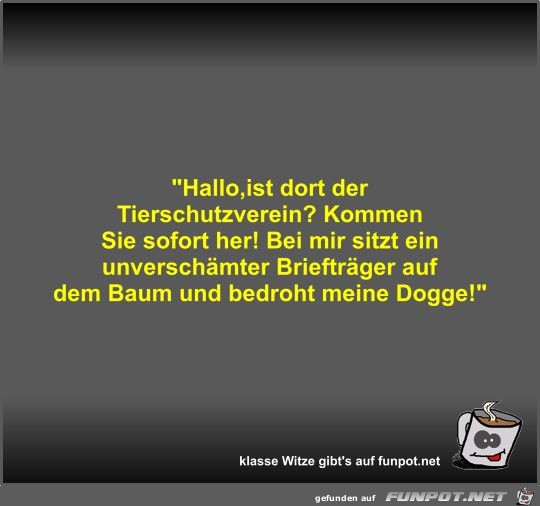 Hallo,ist dort der Tierschutzverein? Hallo,ist dort der Tierschutzverein?