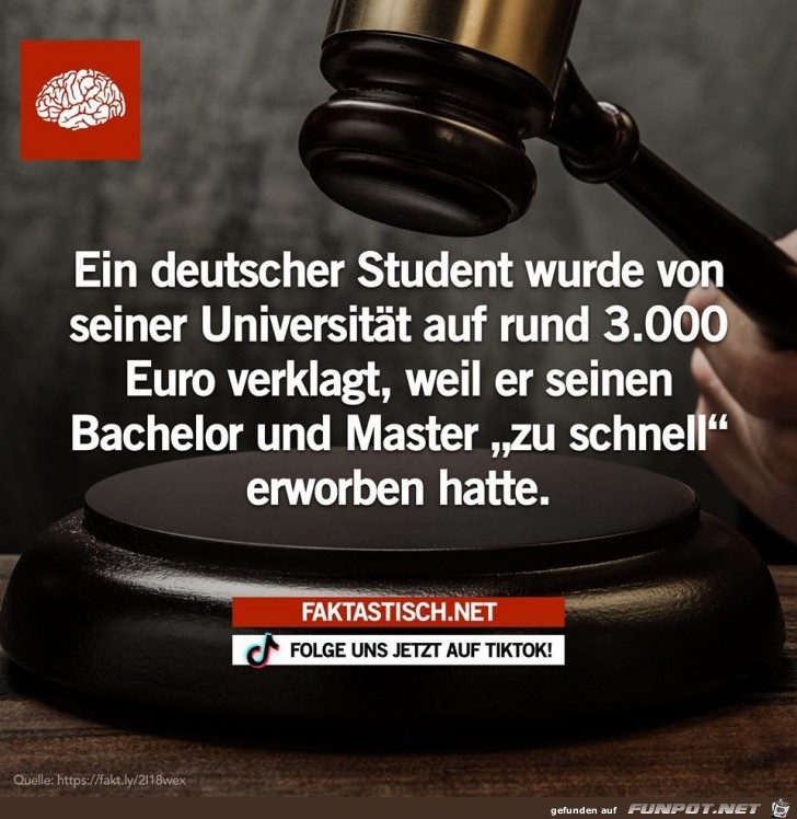 Zu schnelles Studium