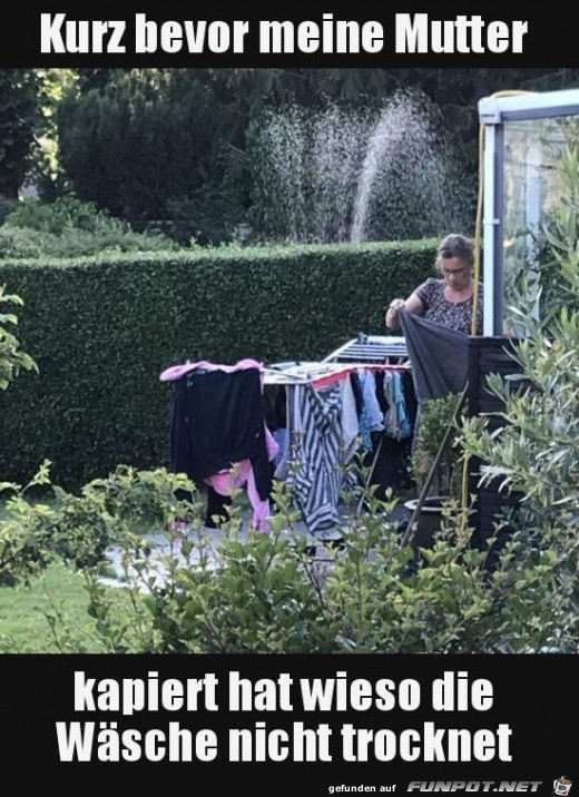 Warum die Waesche nicht trocknet Warum die Waesche nicht trocknet