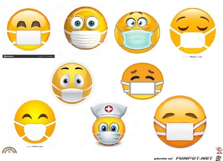 Mundschutz-Emojis Mundschutz-Emojis