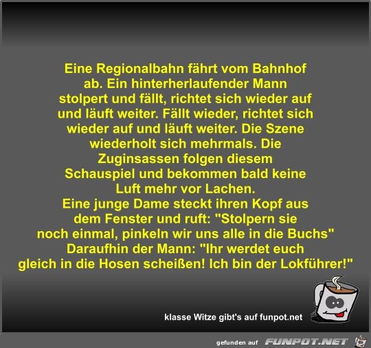 Eine Regionalbahn fährt vom Bahnhof ab Eine Regionalbahn fährt vom Bahnhof ab