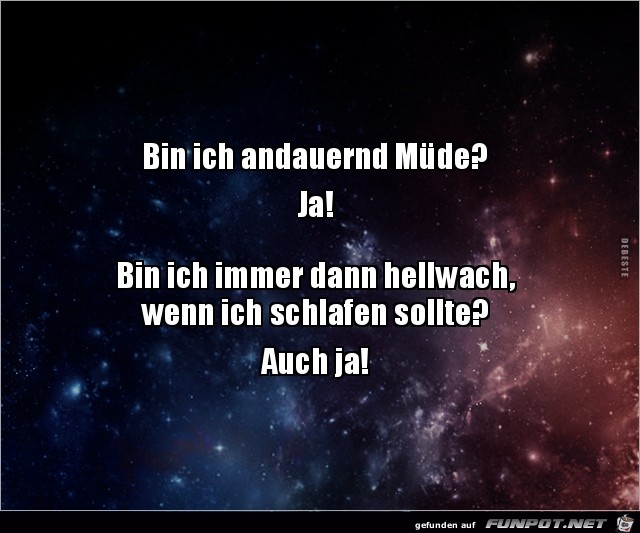 Bin ich andauernd müde ? Bin ich andauernd müde ?