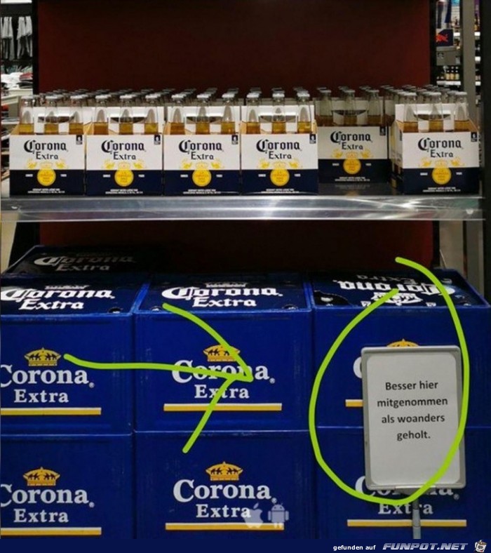 Corona lieber im Laden mitnehmen als woanders
