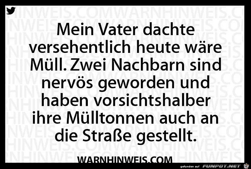 Müll rausstellen Müll rausstellen