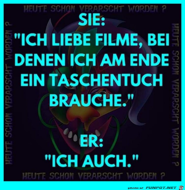 Taschentuch am Ende des Films Taschentuch am Ende des Films