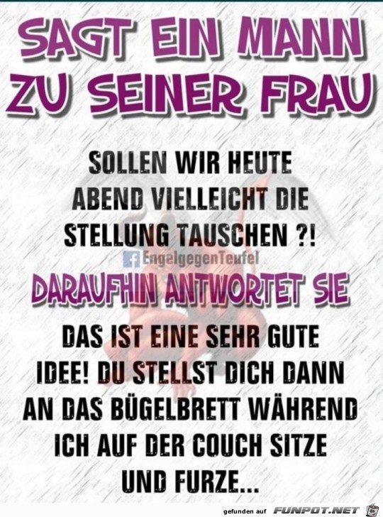 Sagt ein Mann zu seiner Frau Sagt ein Mann zu seiner Frau