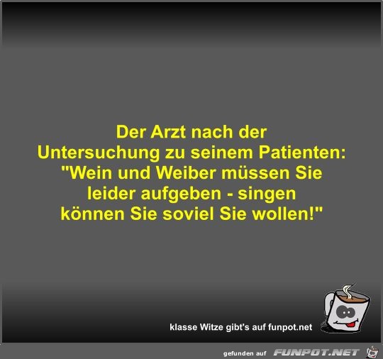 Der Arzt nach der Untersuchung zu seinem Patienten Der Arzt nach der Untersuchung zu seinem Patienten