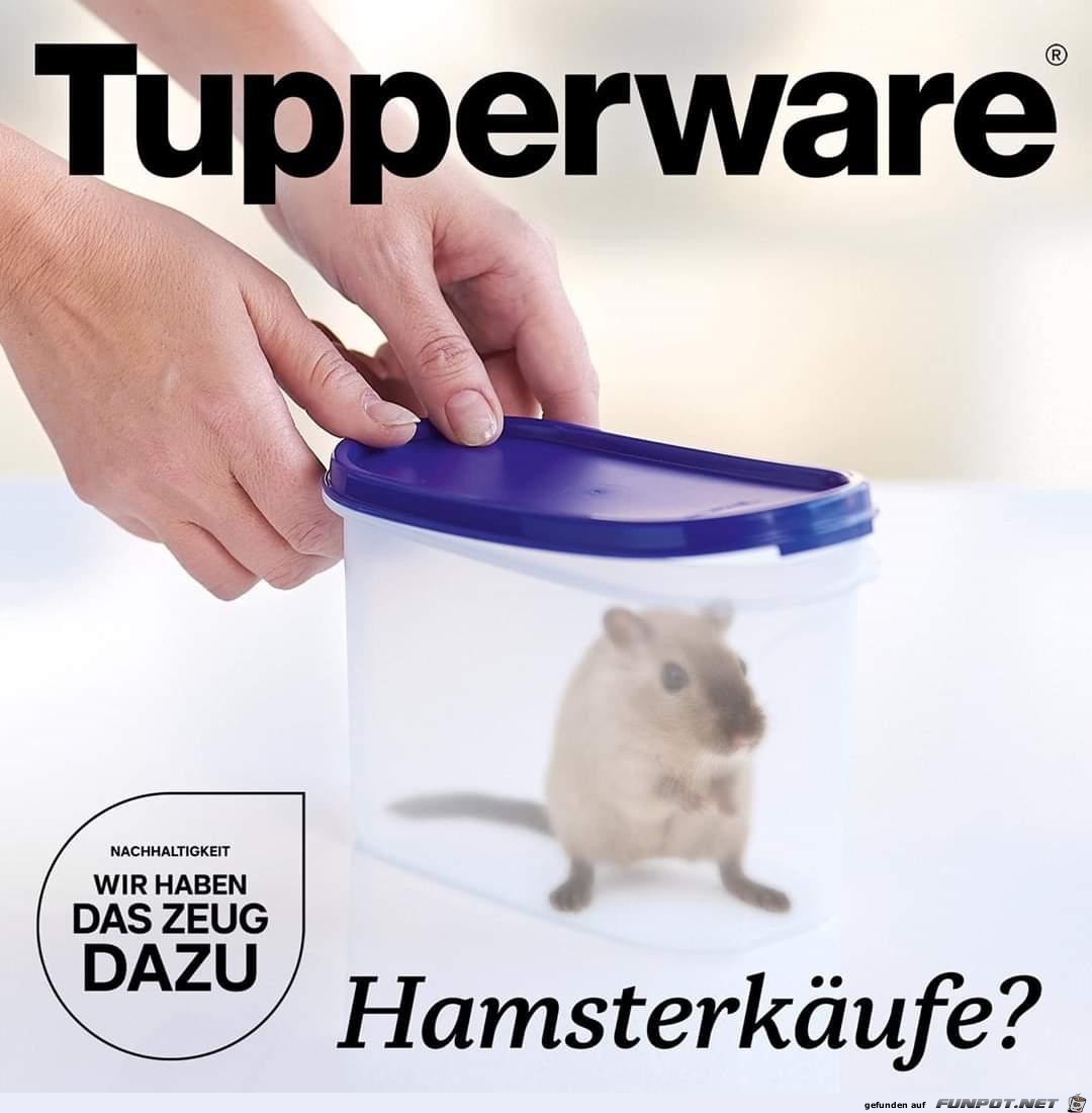 Tupperware fr den Hamsterkauf