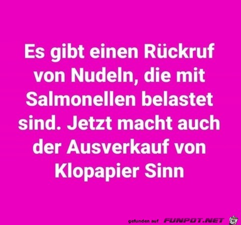 Rückruf für Nudeln Rückruf für Nudeln