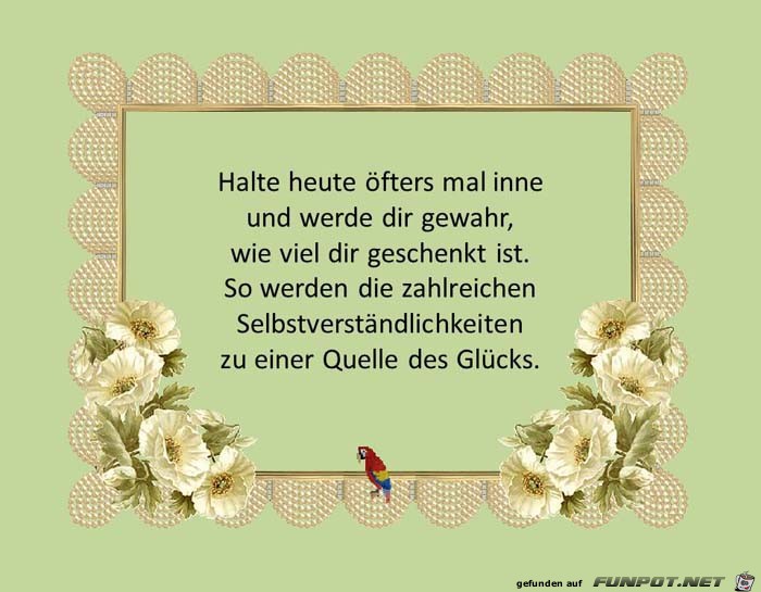 Halte oefters mal inne