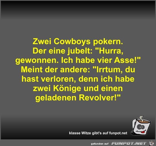 Zwei Cowboys pokern Zwei Cowboys pokern