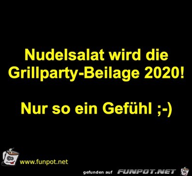 Nudelsalat wird Grillpartybeilage 2020