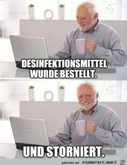 Desinfektionsmittel sind weg