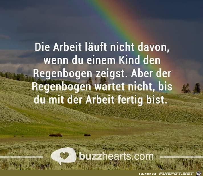 Zeige einem Kind den Regenbogen