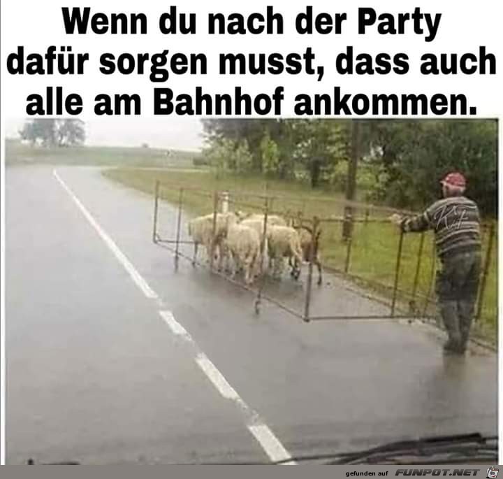 Nach der Party am Bahnhof Nach der Party am Bahnhof