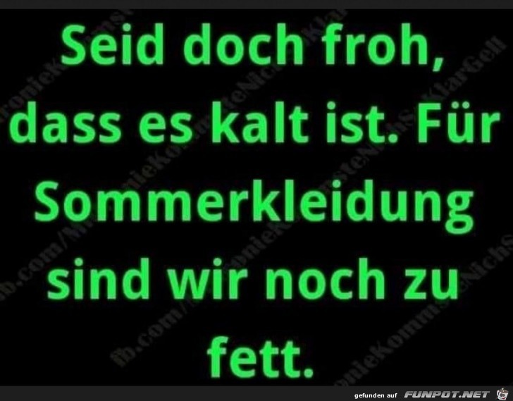 seit doch froh das es kalt ist seit doch froh das es kalt ist
