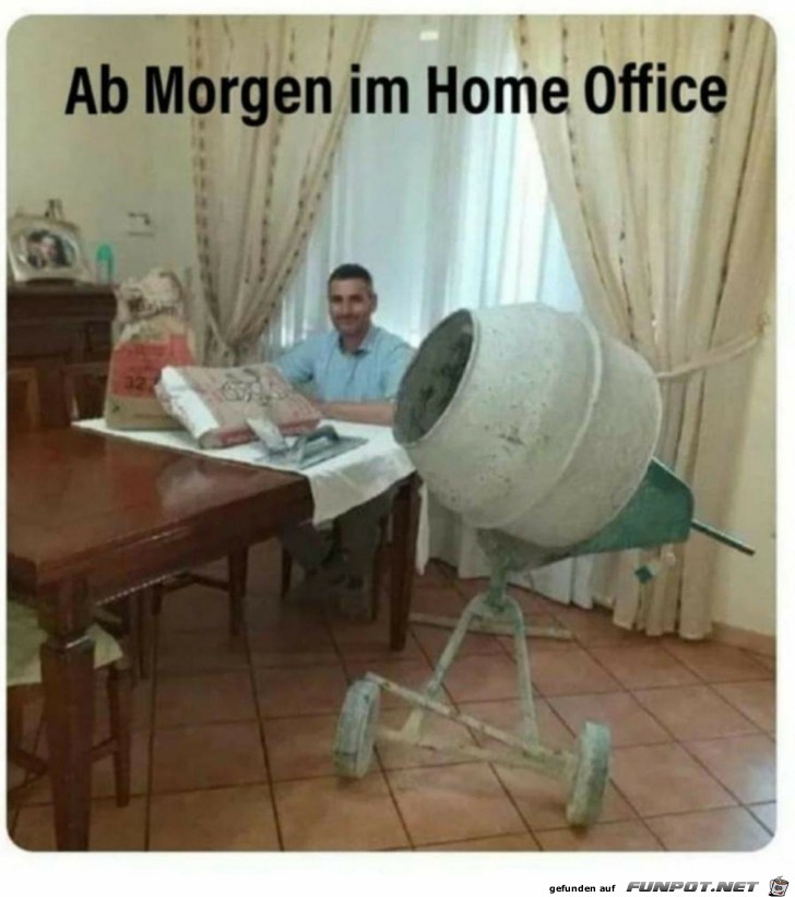 Ab morgen im Home Office