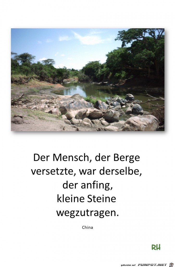 Der Mensch der Berge versetzte