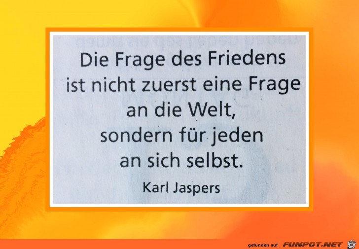 die Frage des Friedens