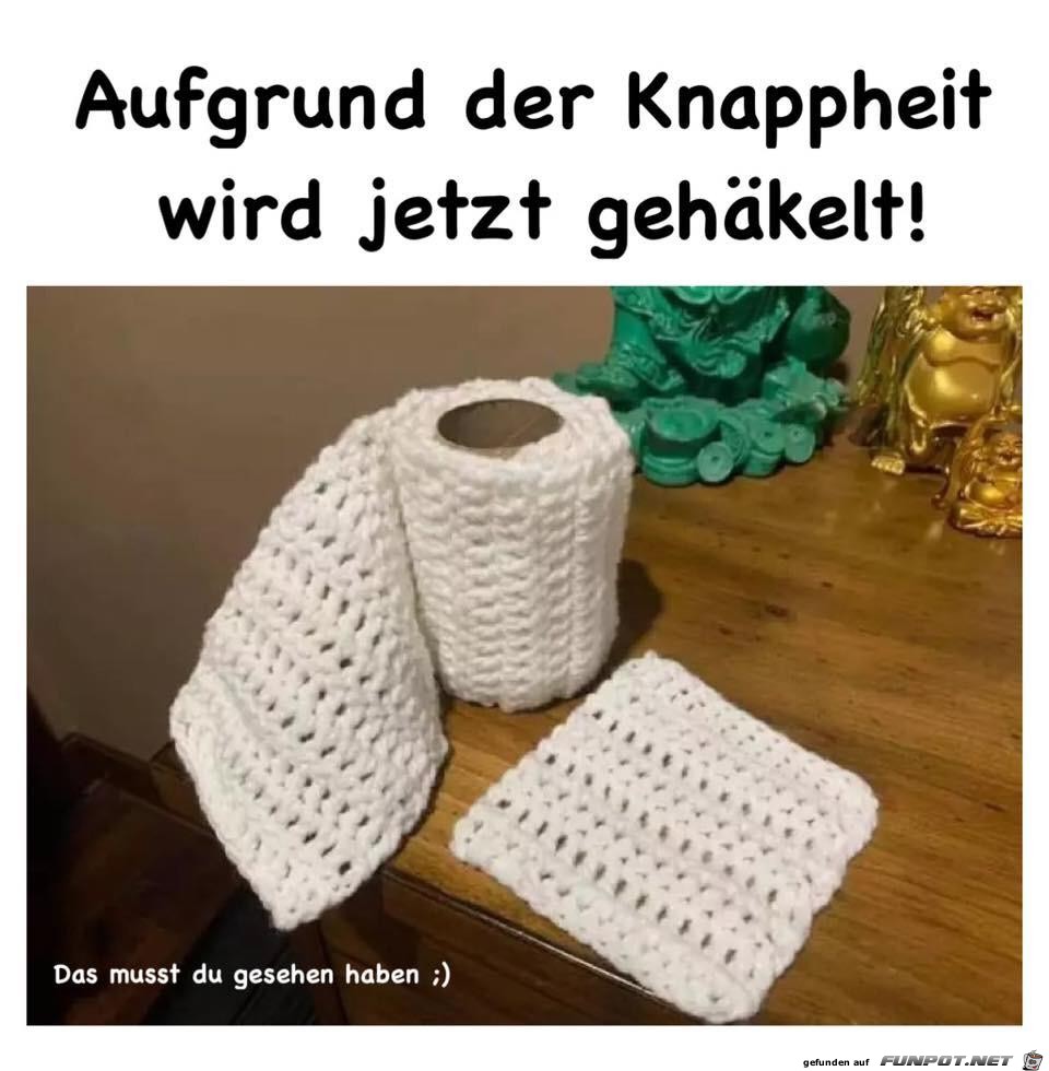 Gehkeltes Klopapier