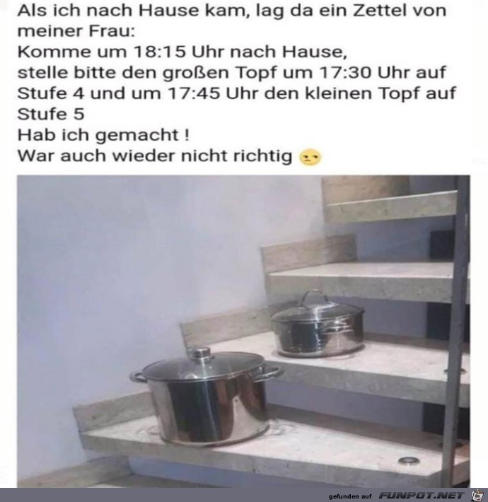 Zettel von meiner Frau...